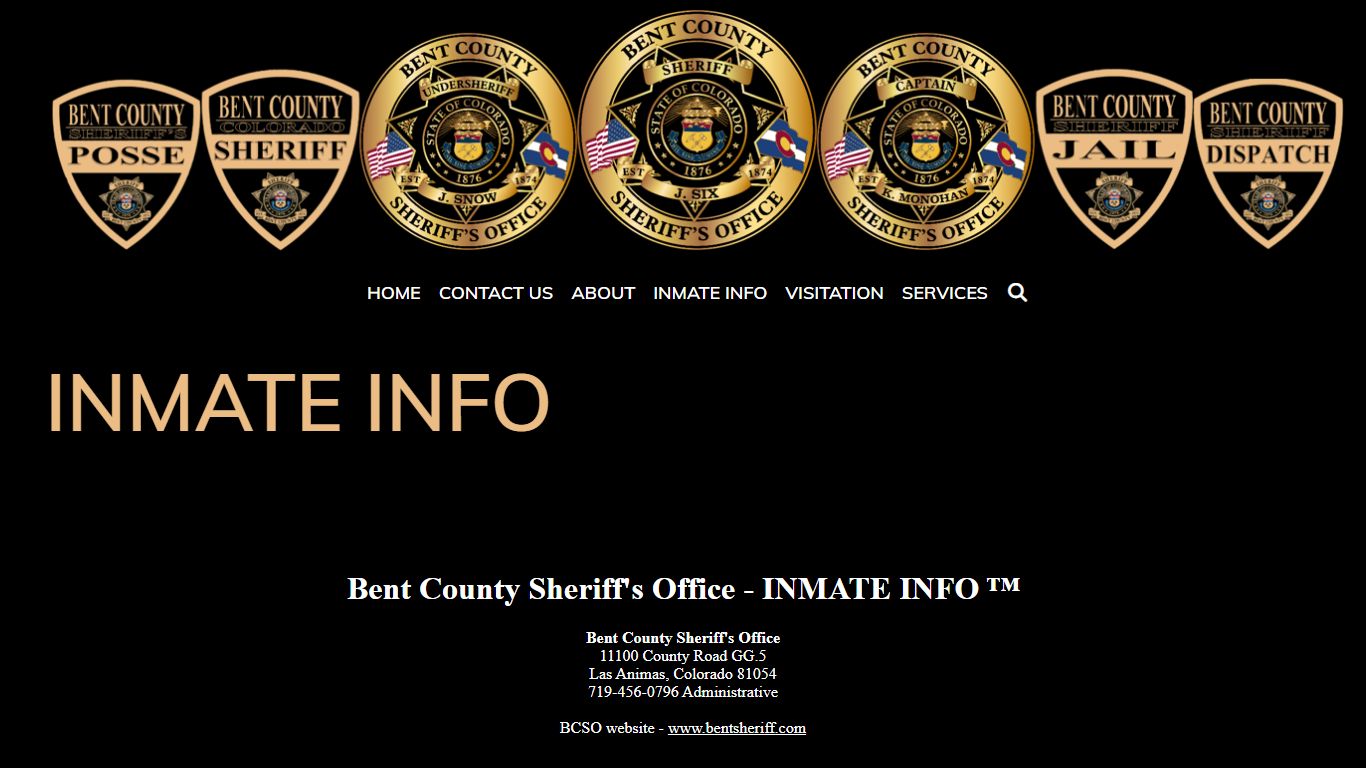 INMATE INFO - BENT COUNTY SHERIFF'S OFFICE - bentjail.com