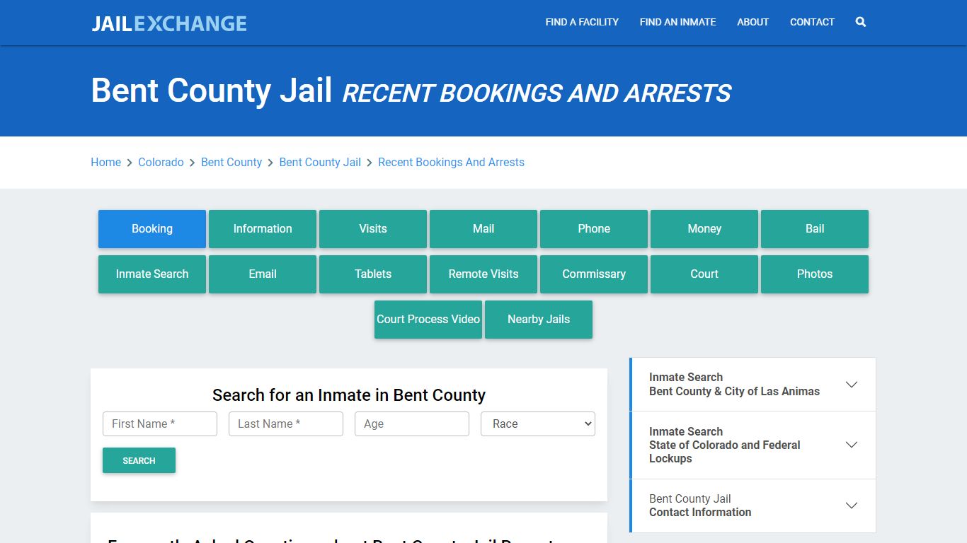 Bent County Jail Recent Bookings And Arrests - Jail Exchange